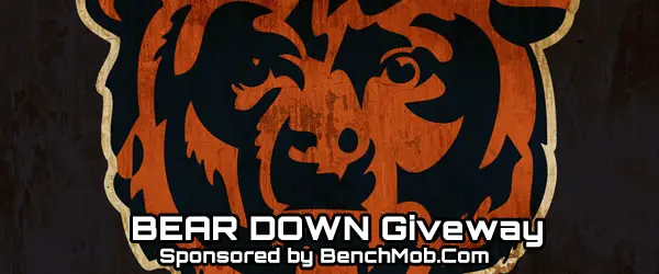 Bear Down Giveaway, Sponsored by BenchMob.Com