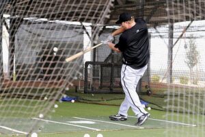 Adam Dunn hits at Camelback Ranch in Glendale, AZ