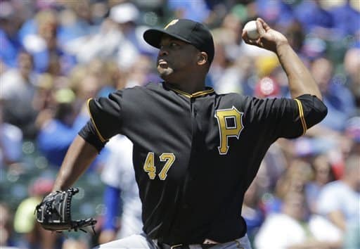 Everything was beautiful except for bats, Liriano shut out Cubs 2-0 in Bucs opener 1 Nam Y. Huh, AP photo