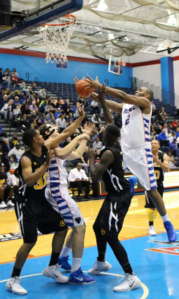 Hamilton is a force to be reckoned with 1 Hamilton goes for a rebound against Grambling (photo courtesy of DePaul University)