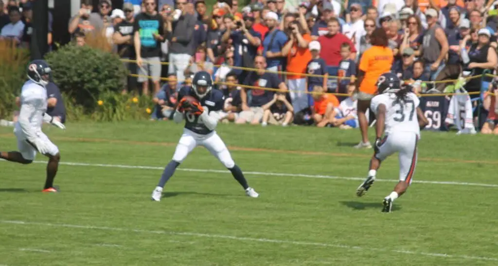 Chris Williams catches a TD during 7 on 7 drills