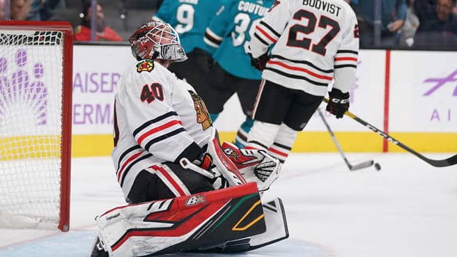 Blackhawks End 4-game Road Trip with 4-2 Loss to Sharks
