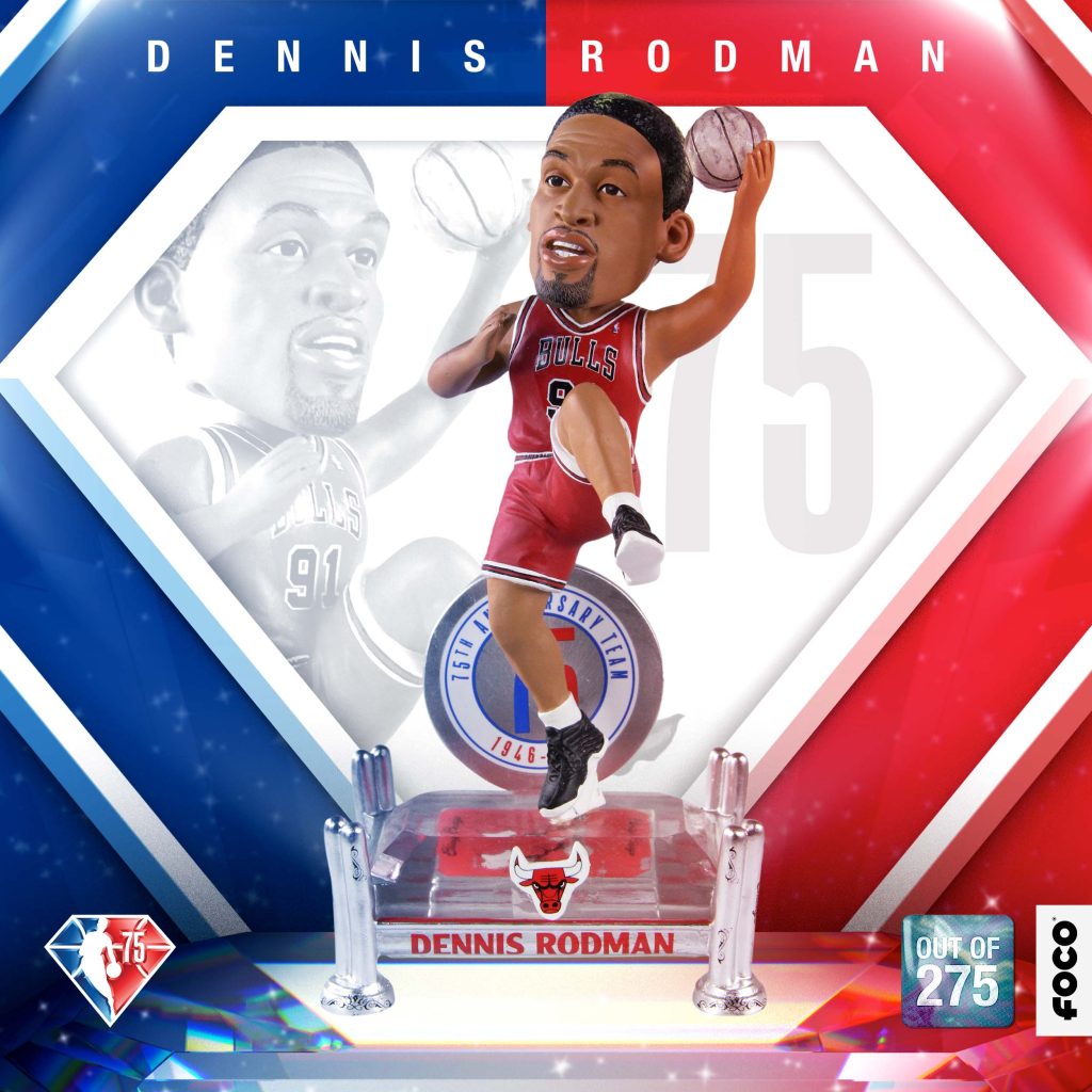 DENNIS RODMAN NBA 75TH ANNIVERSARY BOBBLEHEAD
