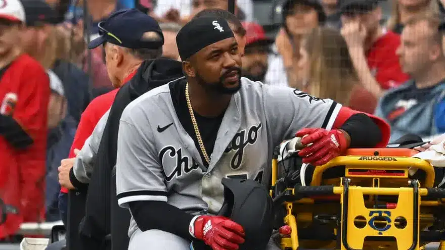 white sox outfielder eloy jimenez leaves game