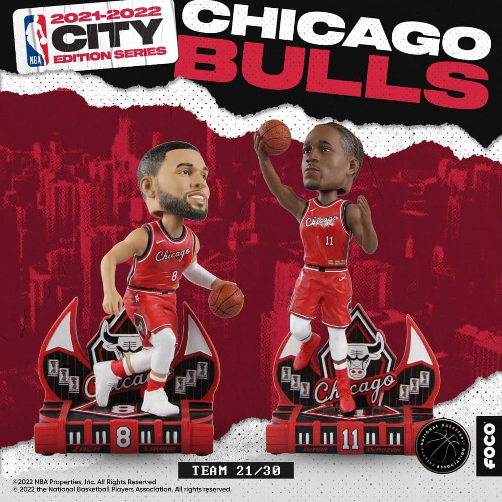 Chicago Bulls City Jersey Bobbleheads