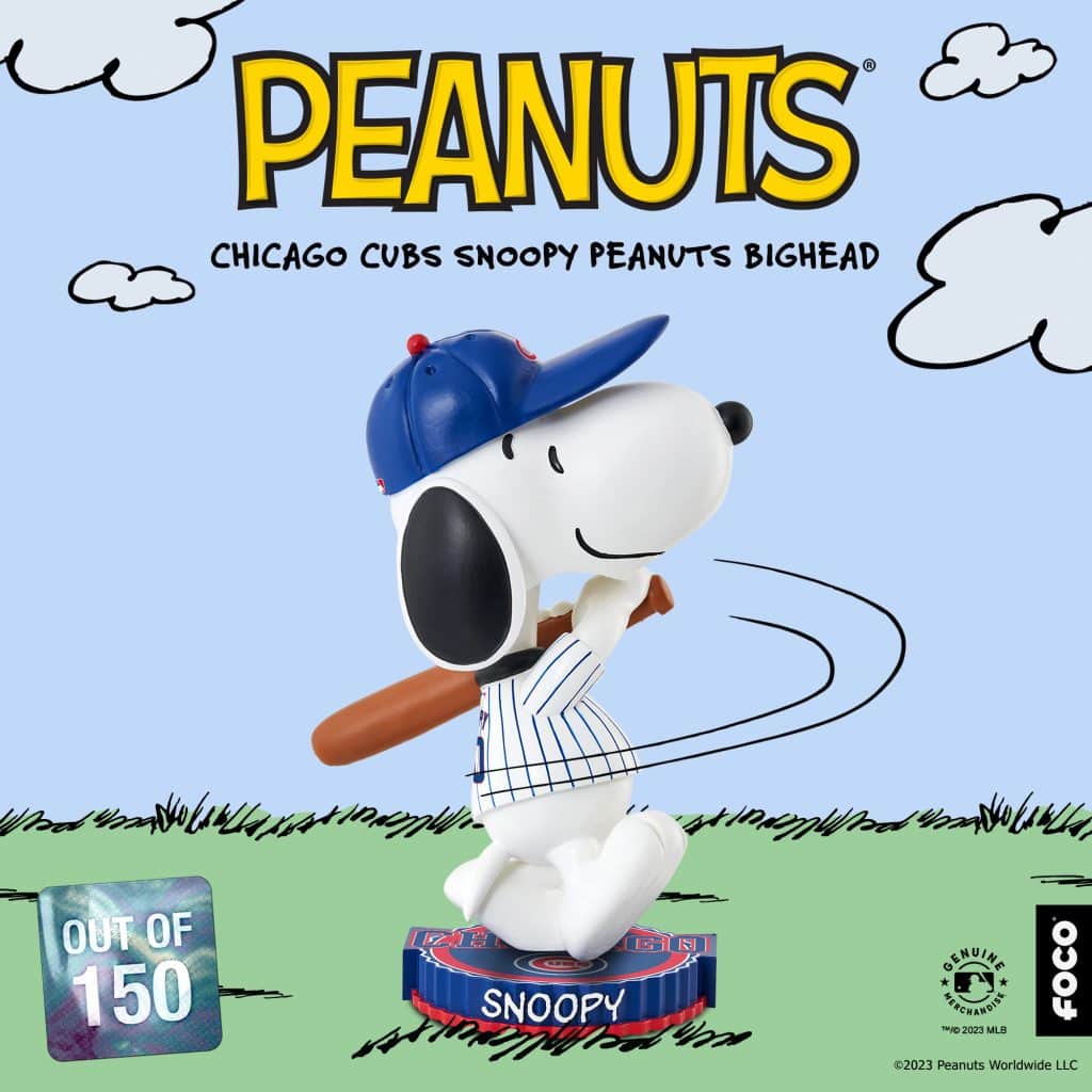Peanuts Snoopy Chicago Cubs Bobblehead (1)