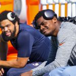 Chicago Bears' Rome Odunze put on notice for 'severe lack of chemistry' with Caleb Williams 2 Chicago Bears quarterback Caleb Williams (18) and Chicago Bears wide receiver Rome Odunze (15) sit on the bench prior to the game against the Buffalo Bills at Highmark Stadium.