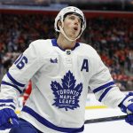 Chicago Blackhawks made decision on free agent Mitch Marner: Report 2 Possible Chicago Blackhawks free agent and Toronto Maple Leafs right wing Mitch Marner (16) celebrates after scoring in the first period against the Detroit Red Wings at Little Caesars Arena