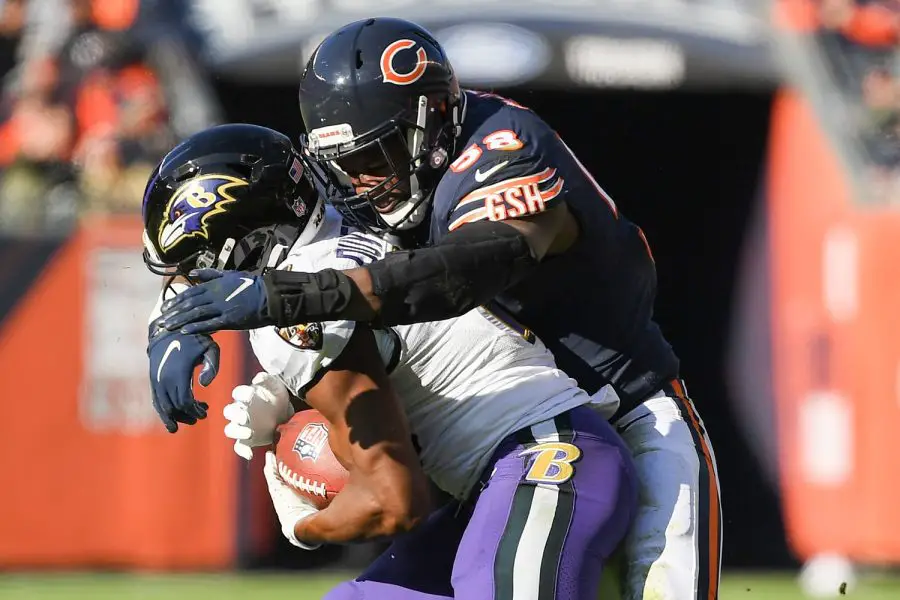NFL: Baltimore Ravens at Chicago Bears Chicago Bears Roquan Smith