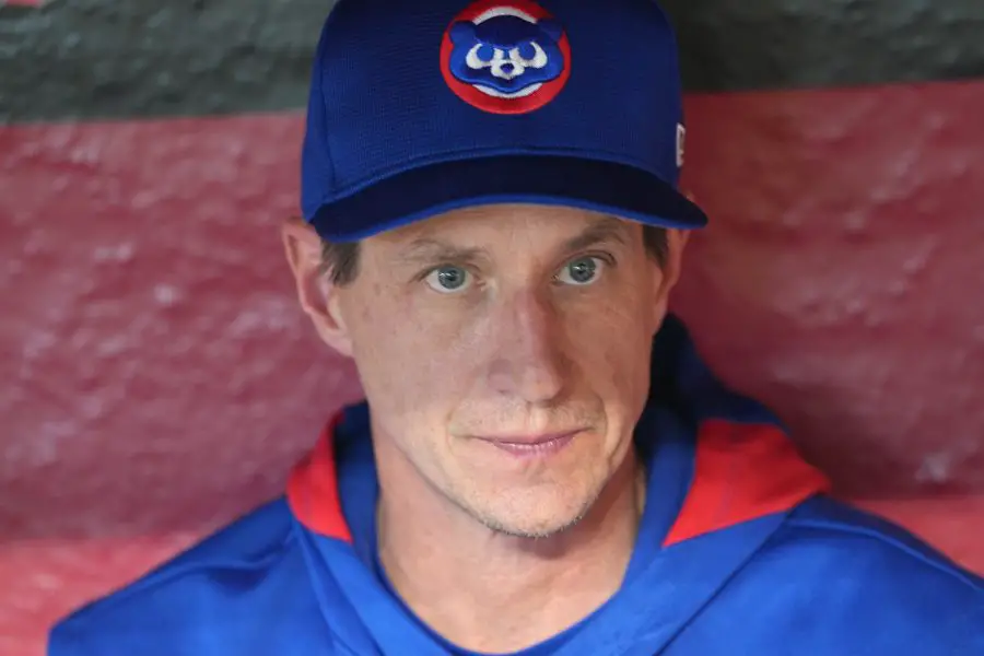 Chicago Cubs manager Craig Counsell (11) looks on before the game against the Arizona Diamondbacks at Chase Field.