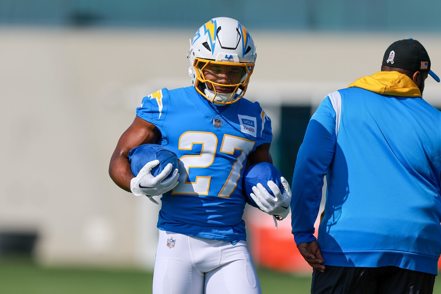 NFL: JUL 24 Chargers Training Camp Chicago Bears J.K. Dobbins
