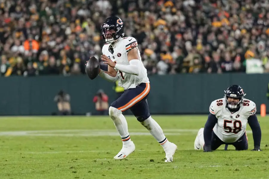 NFL: Chicago Bears at Green Bay Packers Ex-Chicago Bears quarterback Justin Fields