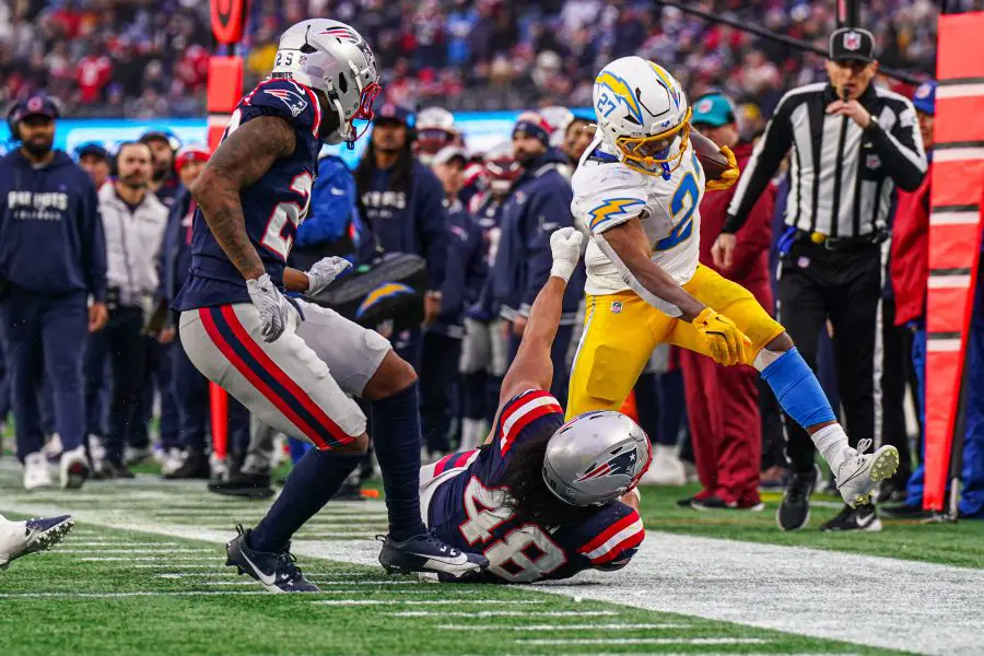 NFL: Los Angeles Chargers at New England Patriots Chicago Bears, J.K. Dobbins