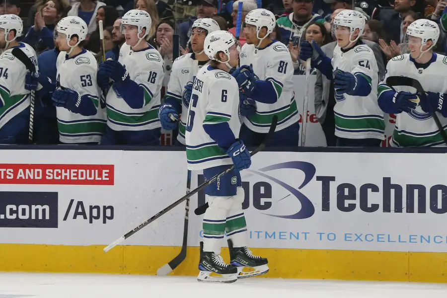 NHL: Vancouver Canucks at Columbus Blue Jackets Chicago Blackhawks