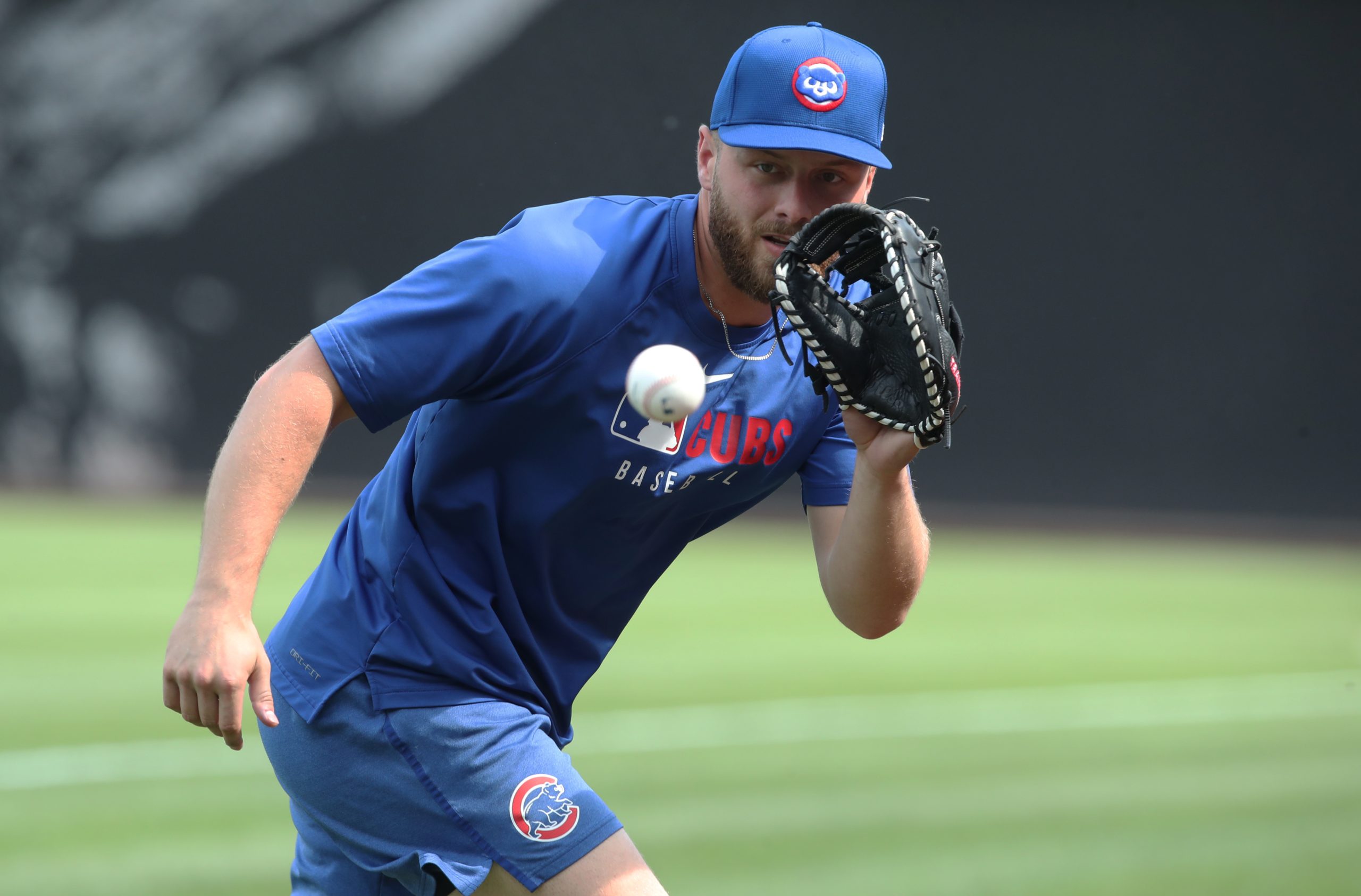 Chicago Cubs’ infielder was taking ground balls at a new position before Tuesday’s game