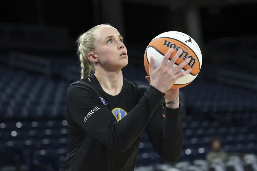 WNBA: Preseason Minnesota Lynx at Chicago Sky Chicago Sky guard Hailey Van Lith (2) warms up before a WNBA game against the Minnesota Lynx at Wintrust Arena.