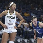 Chicago Sky have unfortunate reaction to 'mental health' statement with Angel Reese 2 Chicago Sky forward Angel Reese (5) looks on during the first half of a WNBA pre-season game against the Minnesota Lynx at Wintrust Arena.