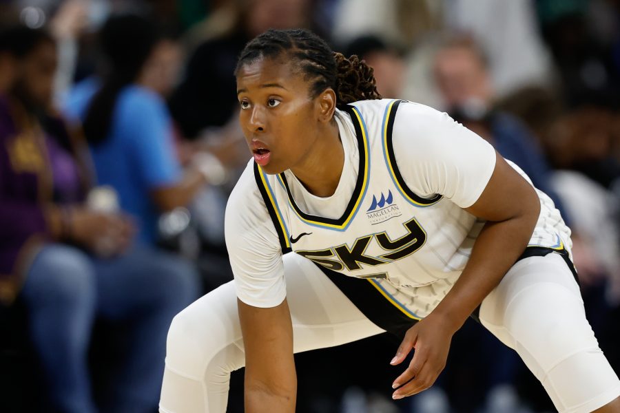 WNBA: Preseason Minnesota Lynx at Chicago Sky Chicago Sky guard Ariel Atkins (7) during the second half of a WNBA pre-season game at Wintrust Arena.