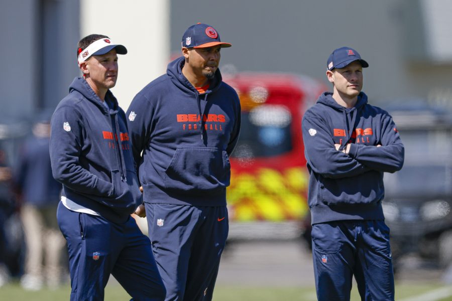 NFL: Chicago Bears Rookie Minicamp Chicago Bears Ryan Poles, Ben Johnson and Dennis Allen