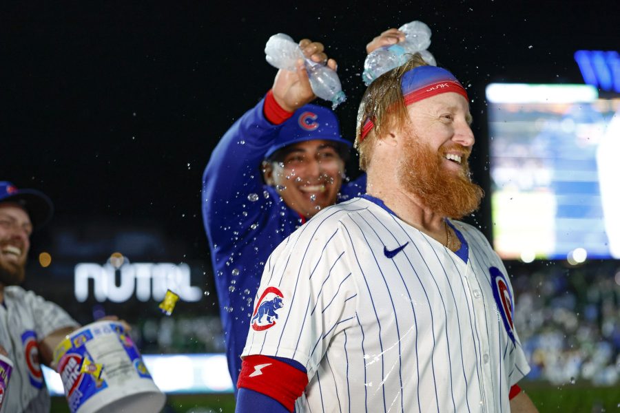 MLB: Miami Marlins at Chicago Cubs, Justin Turner