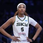 'Disappointed': Chicago Sky GM speaks out amid team, Angel Reese 0-4 start 2 Chicago Sky forward Angel Reese (5) reacts in the first half against the LA Sparks at Crypto.com Arena.