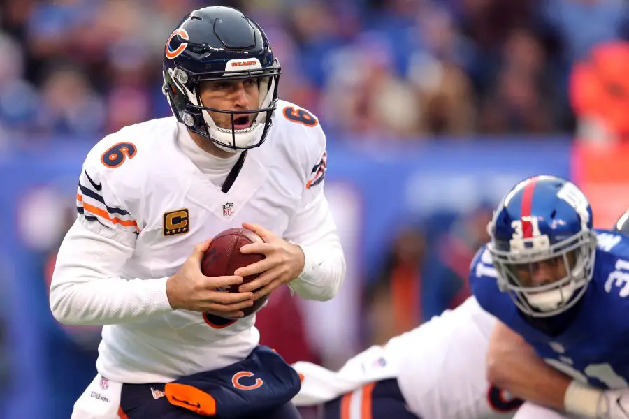 NFL: Chicago Bears at New York Giants Chicago Bears Jay Cutler