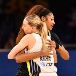 Chicago Sky: Angel Reese-Paige Bueckers team-up a possibility via trade 2 Chicago Sky forward Angel Reese (5) and Dallas Wings guard Paige Bueckers (5) hug prior to a game at the Wintrust Arena.