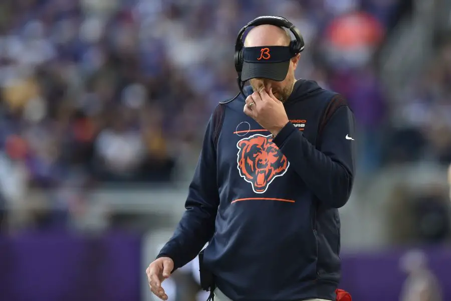 NFL: Chicago Bears at Minnesota Vikings Former Chicago Bears coach Matt Nagy