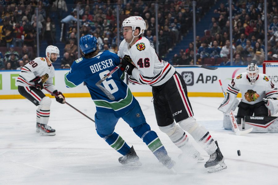 NHL: Chicago Blackhawks at Vancouver Canucks NHL: Chicago Blackhawks at Vancouver Canucks
