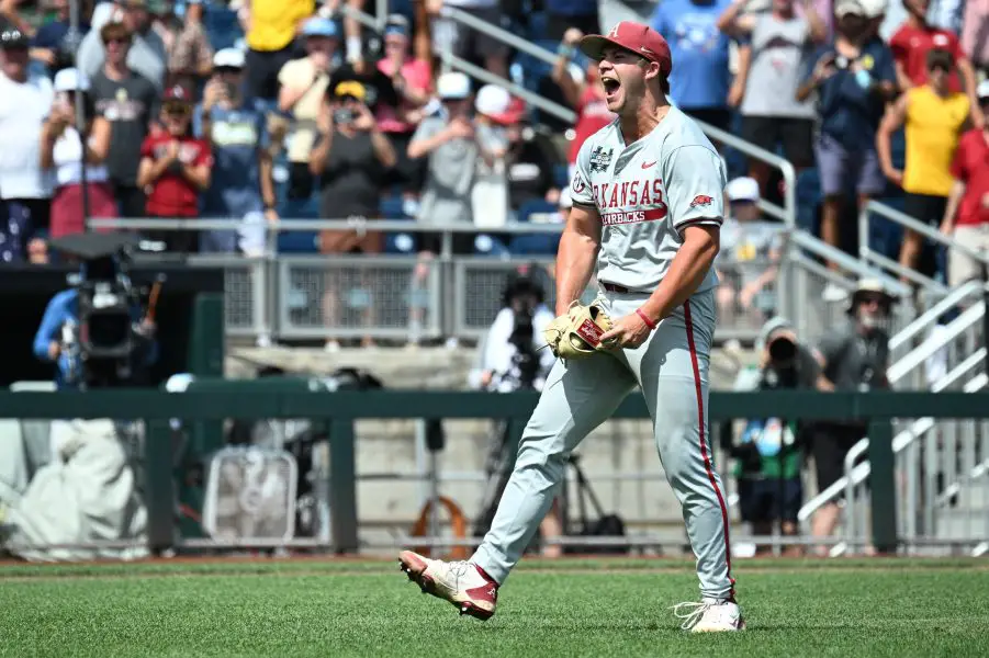 NCAA Baseball: College World Series Arkansas v Murray State Chicago Cubs, Cubs News, MLB Draft