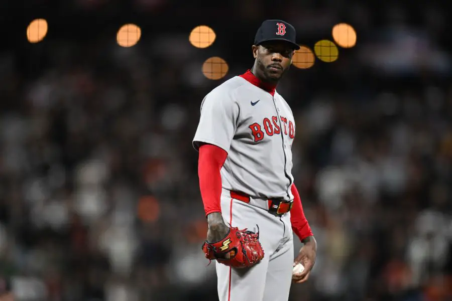 MLB: Boston Red Sox at San Francisco Giants,Aroldis Chapman