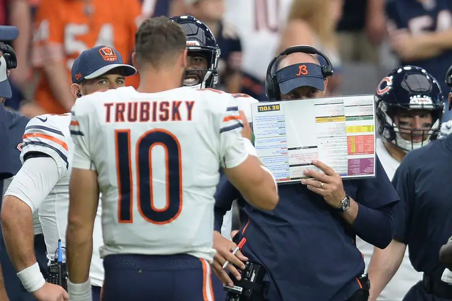 Caleb Williams not playing in preseason games in his second season in a new offense is similar to that of Mitchell Trubisky and Matt Nagy in 2018.