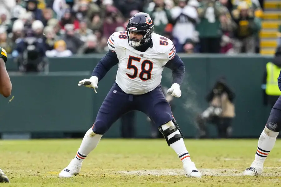 NFL: Chicago Bears at Green Bay Packers Chicago bears Darnell Wright