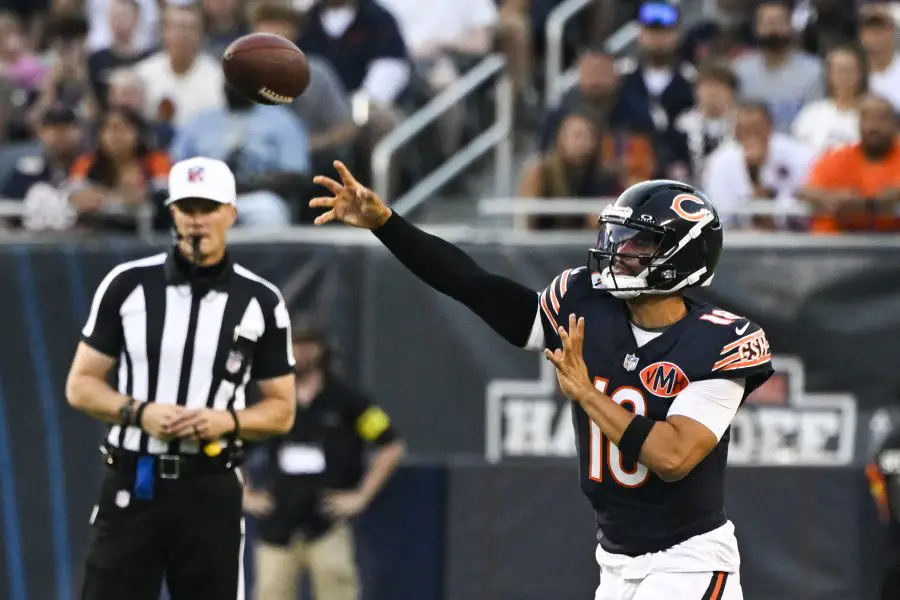 NFL: Buffalo Bills at Chicago Bears Luther Burden and Caleb Williams need reps together before the regular season to ensure both are on the same page.