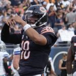 Chicago Bears QB Caleb Williams on beating Matt Eberflus.
